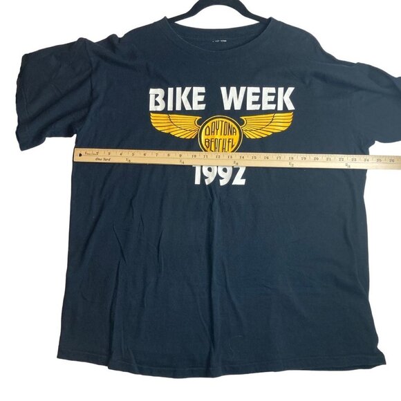 Bike Week Daytona 1992 Graphic Shirt Sz XL Single Stitch Vintage Motorcycle READ - Picture 3 of 7